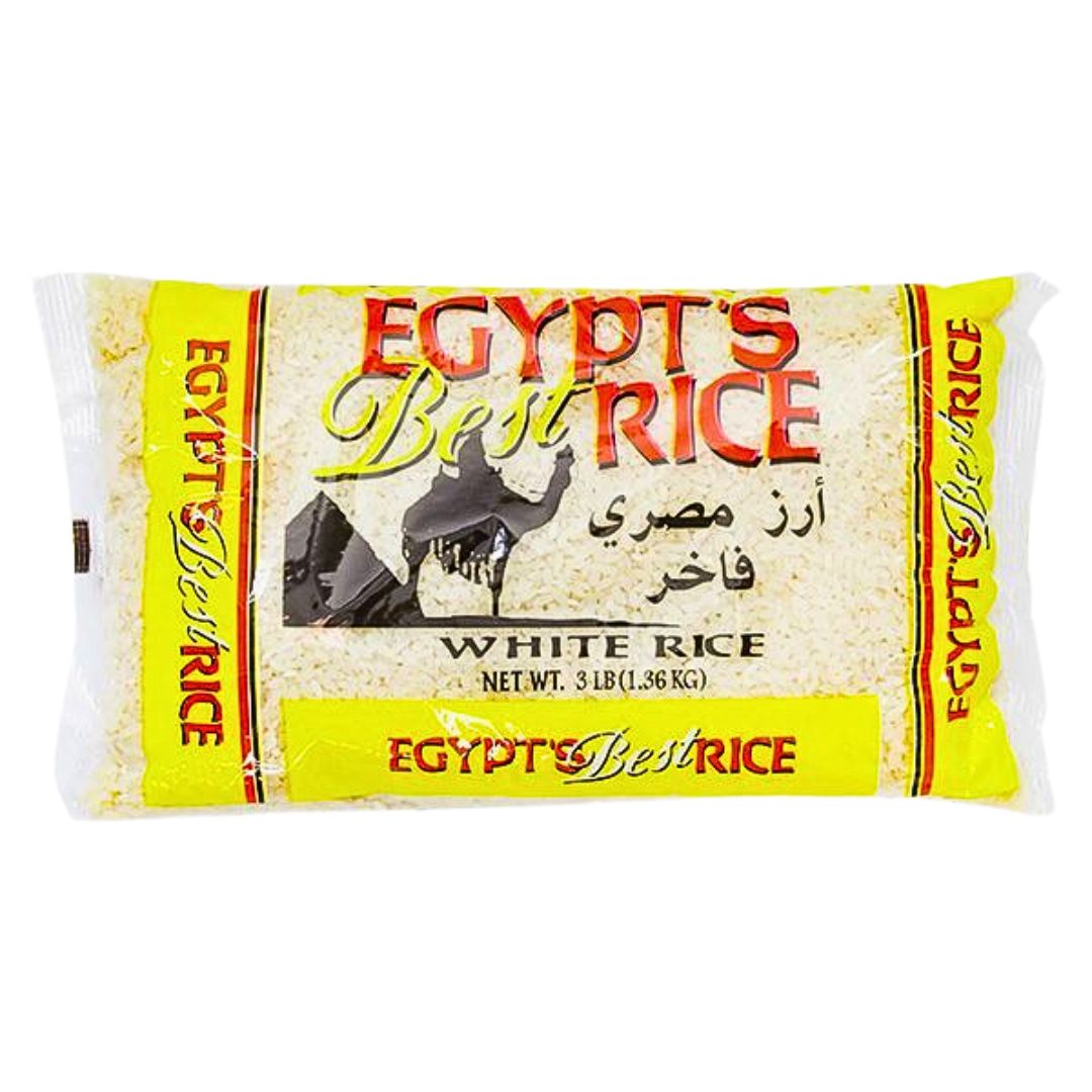 Egypt's Best Rice Enriched White Rice 3 lbs. Bag | Egyptian White Rice | www.AlbazaarMarket.com
