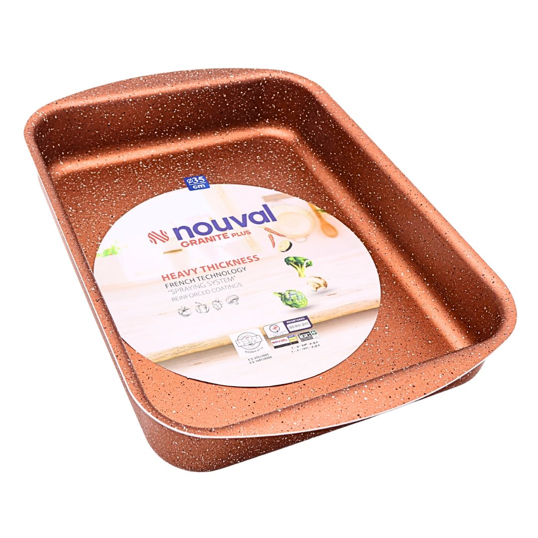 Nouval Nonstick Granite Long Bakeware Oven Tray 35cm | Non-Stick Rectangular Bakeware | www.AlbazaarMarket.com