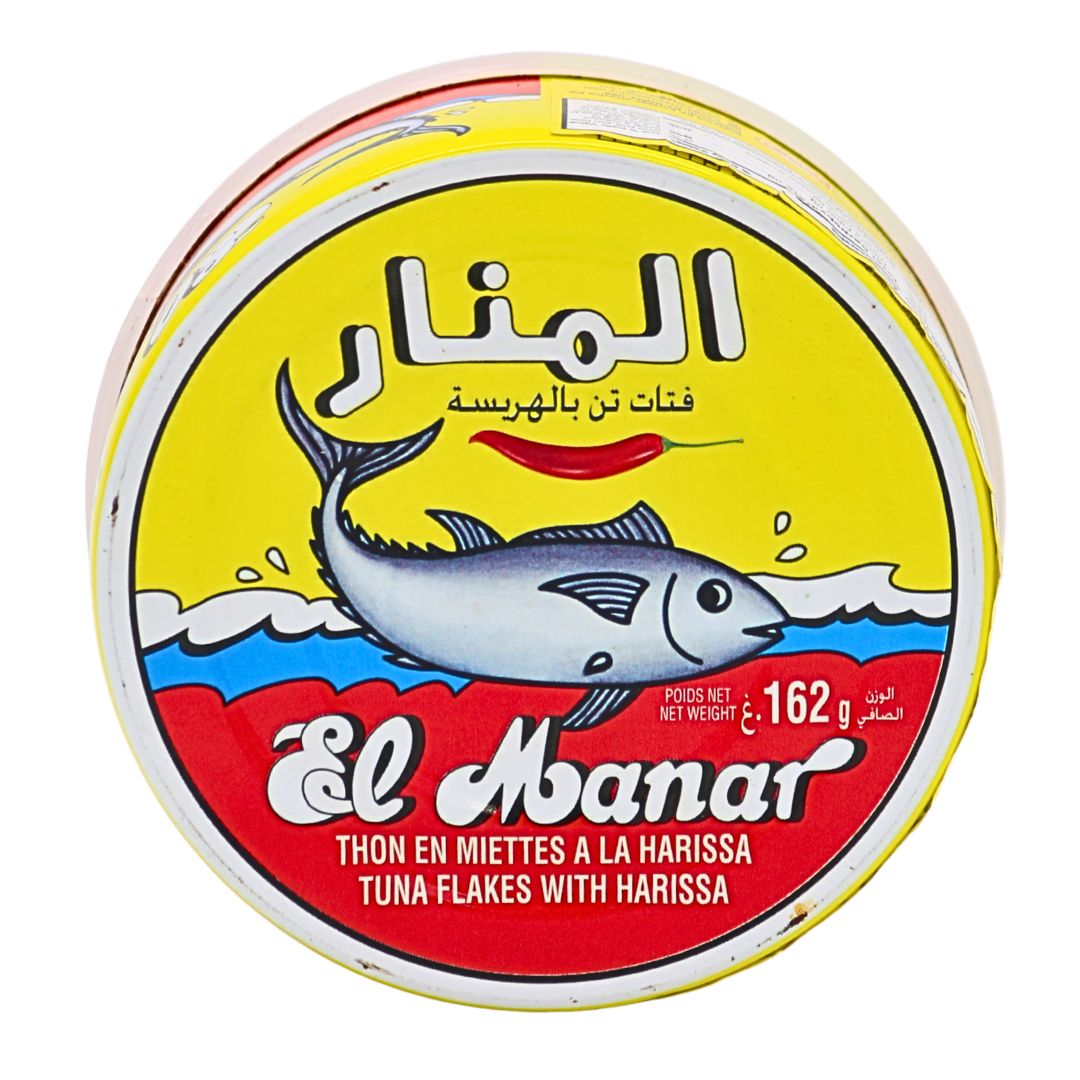 El Manar Light Tuna Flakes with Harissa 162g | www.AlbazaarMarket.com