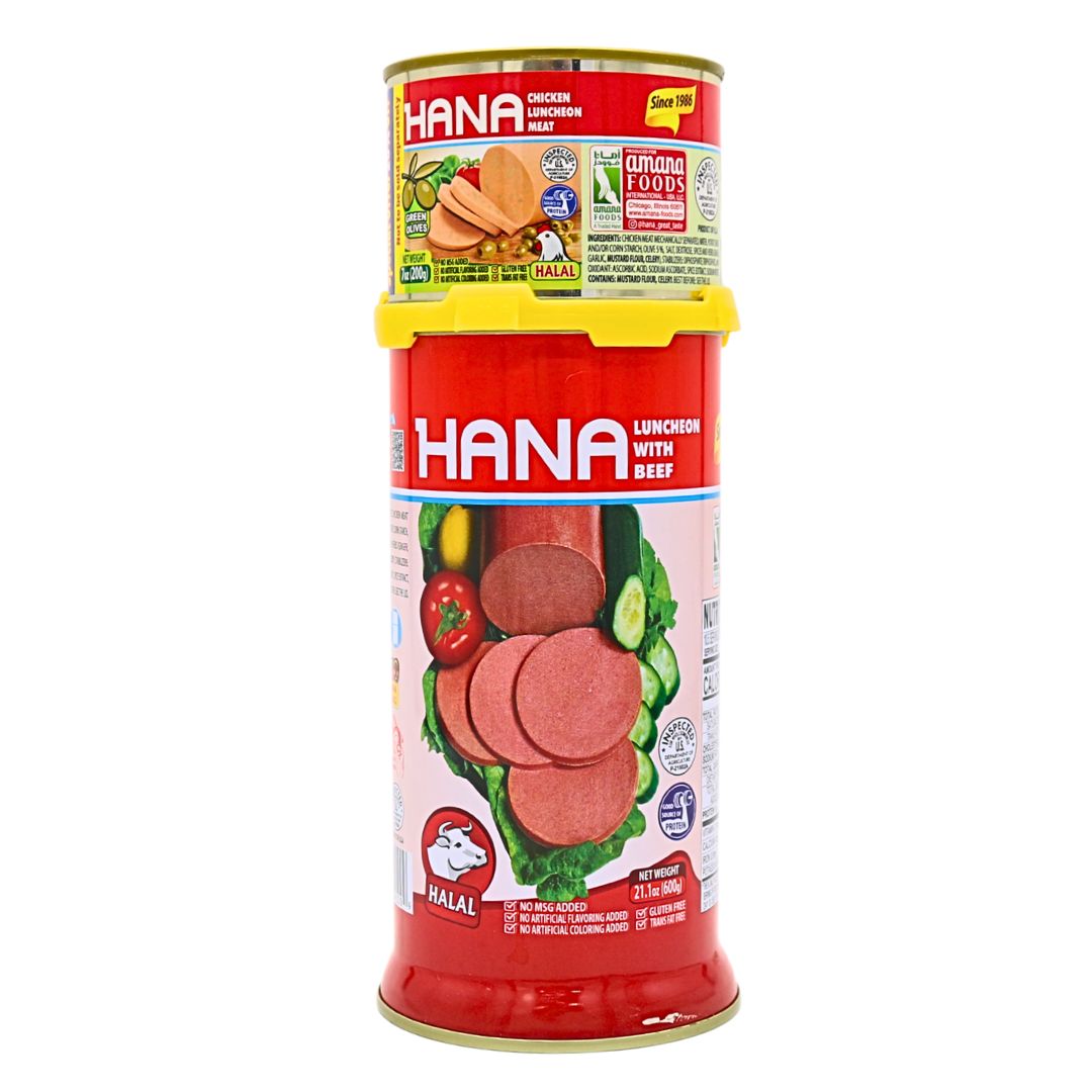Hana Halal Beef & Chicken Luncheon Meat 28 oz Combo | www.AlbazaarMarket.com