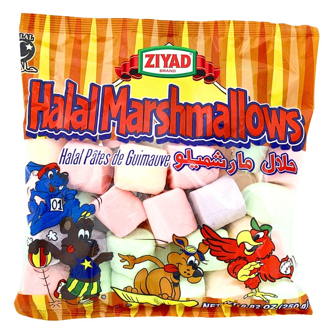 Ziyad Multi-Colored Large Halal Marshmallows 250 g | www.AlbazaarMarket.com